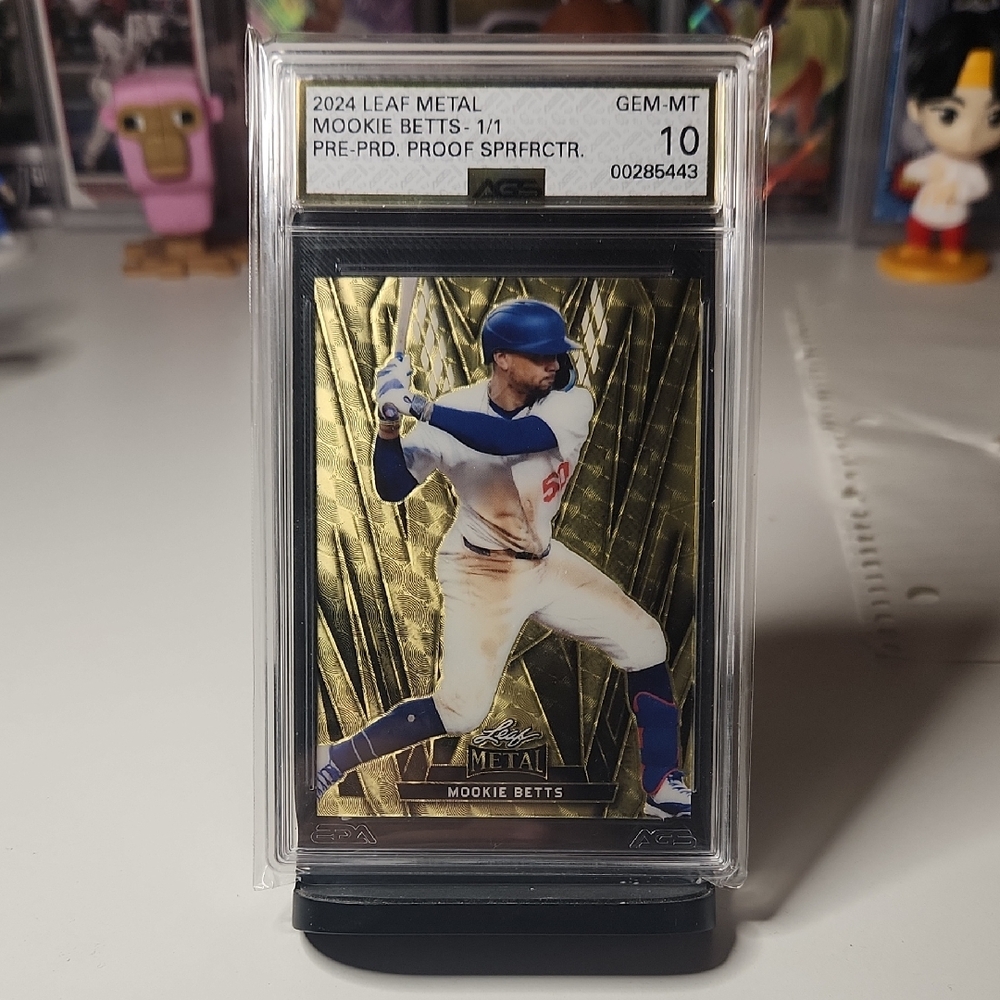 Mookie Betts 1/1 Superfractor – 2024 Leaf Metal Pre-Production Proof AGS 10 Gem